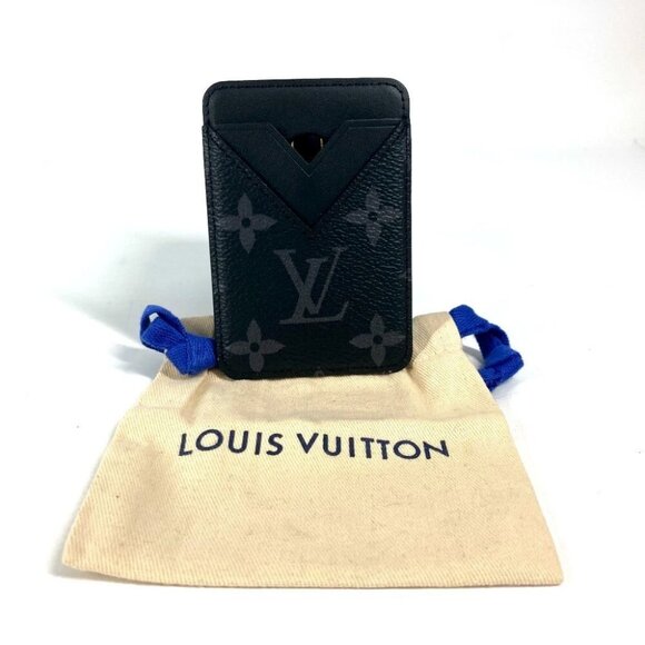 LOUIS VUITTON M12602 MonogramEclipse Porte Cult-Magnet Pass case Card Case Black - Picture 1 of 16